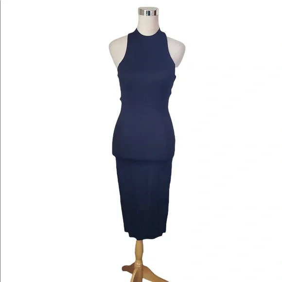 H&M | Dresses | Nwt Hm Black Open Back Midi Sexy Classic Elegant Dress Size  4 | Poshmark